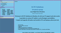 Desktop Screenshot of dj-pc-solutions.co.uk