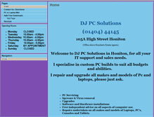 Tablet Screenshot of dj-pc-solutions.co.uk